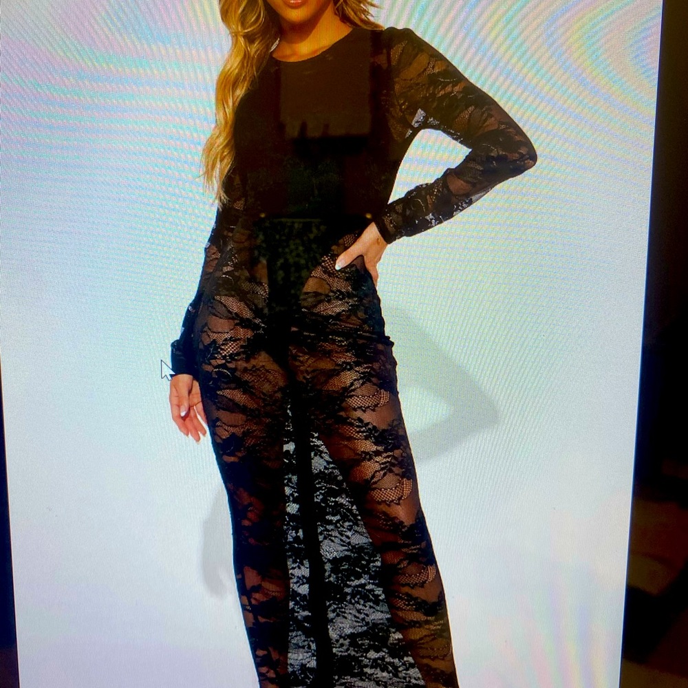 Nwt lace maxi dress